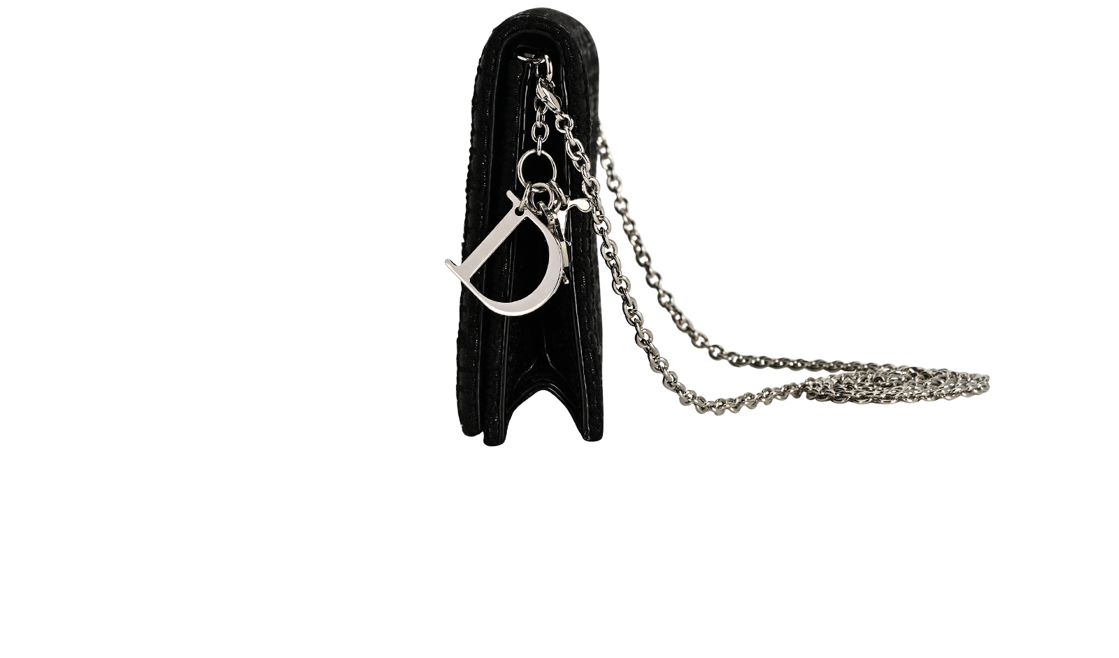 Woven Cannage Clutch, &pound;495, Handbags, Black, Fabric, Bottom view